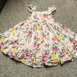 'The Garden Rose' baby dress 100% cotton material fully lined Short sleeve
